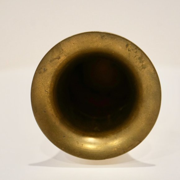 Vintage Decorative Brass Flower Vase | Boho Home Decor - Picture 6 of 10